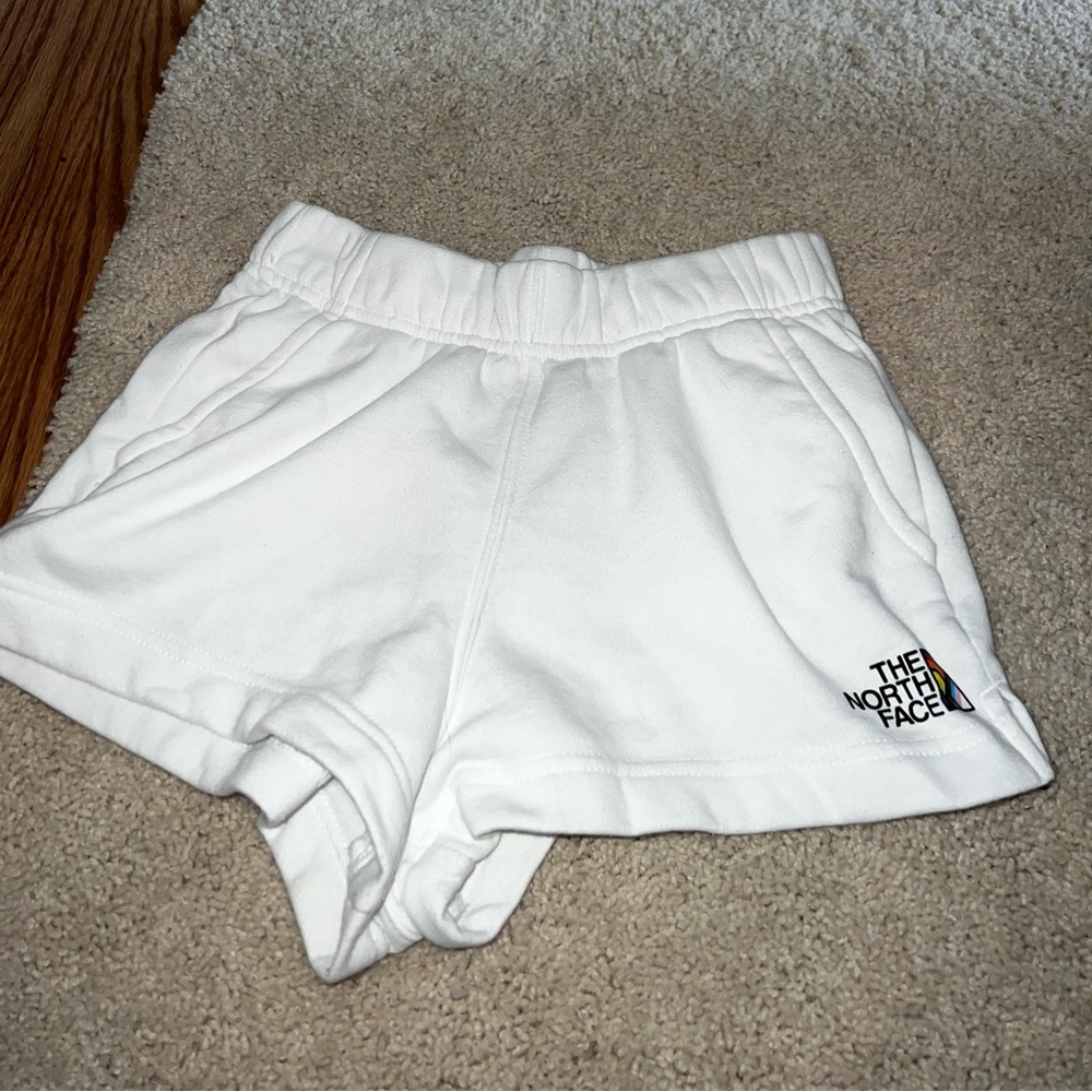 White North Face Lounge Shorts